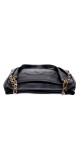 Chanel Vintage Tote Bag i Sort Skinn med Gullkjetting