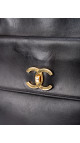 Chanel Vintage Tote Bag i Sort Skinn med Gullkjetting