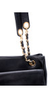 Chanel Vintage Tote Bag i Sort Skinn med Gullkjetting