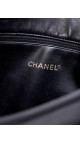 Chanel Vintage Tote Bag i Sort Skinn med Gullkjetting