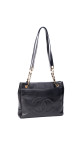 Chanel Vintage Tote Bag i Sort Skinn med Gullkjetting