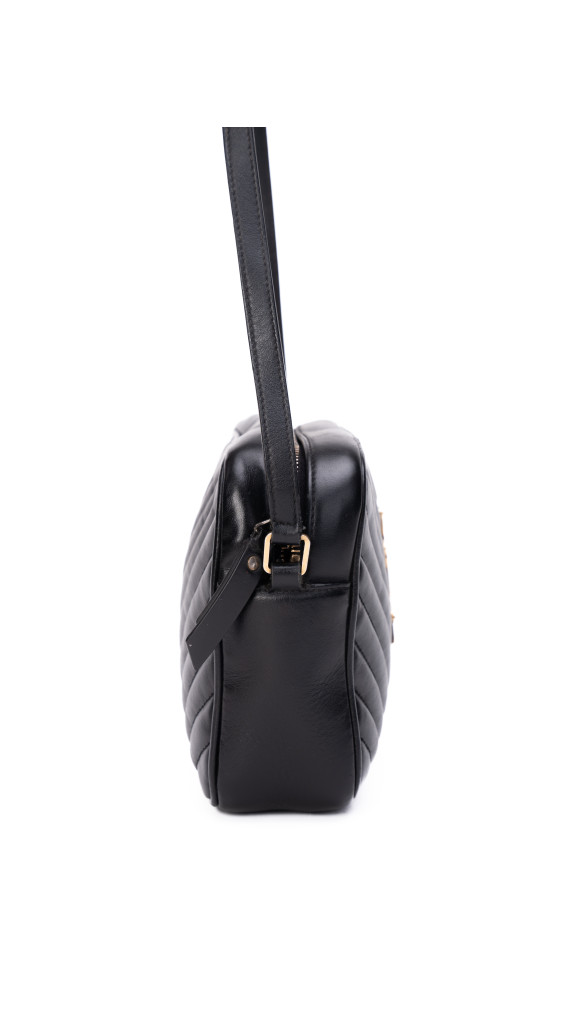 Saint Laurent Lou Camera Bag i Sort Skinn