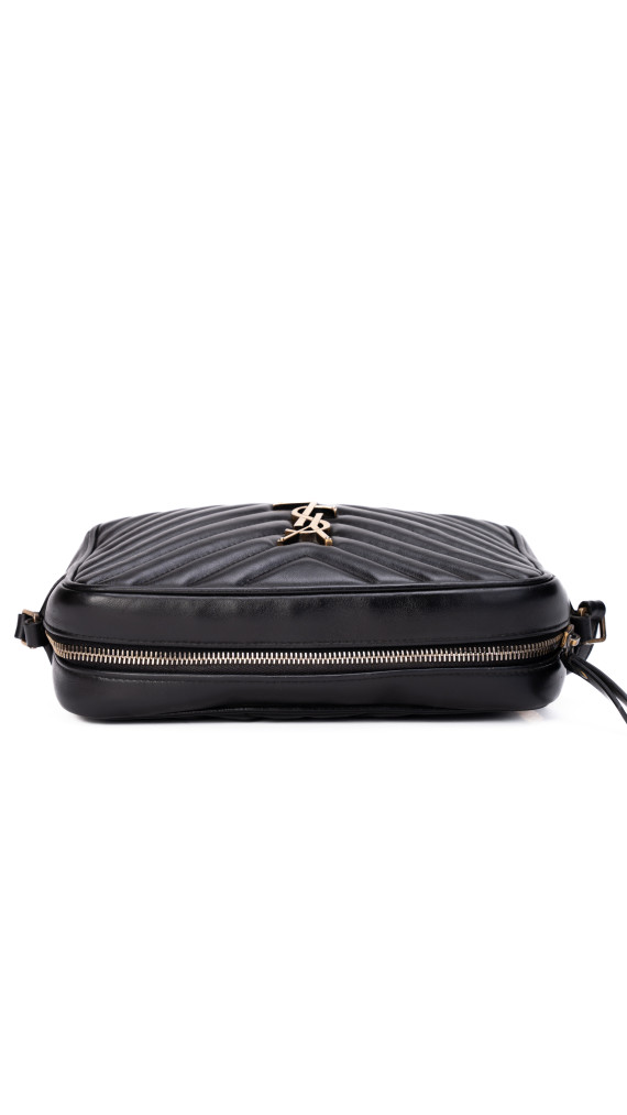 Saint Laurent Lou Camera Bag i Sort Skinn
