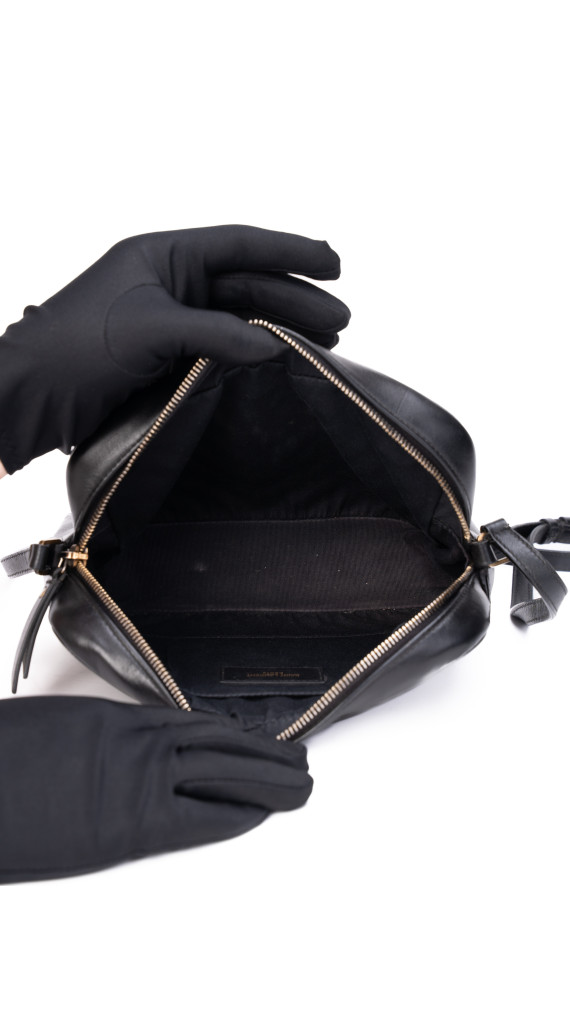Saint Laurent Lou Camera Bag i Sort Skinn