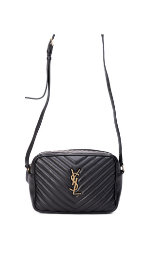 Saint Laurent Lou Camera Bag i Sort Skinn