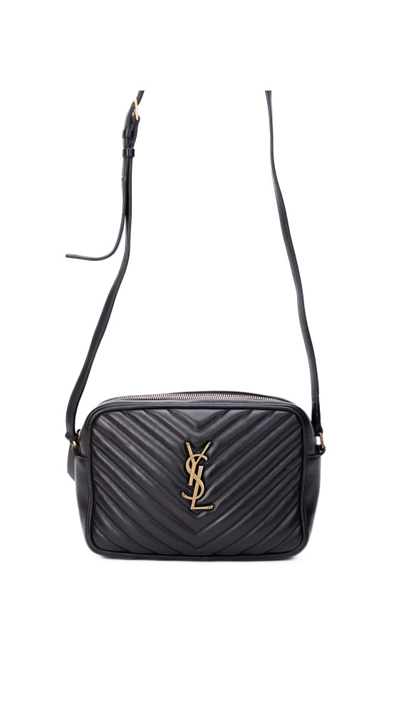 Saint Laurent Lou Camera Bag i Sort Skinn