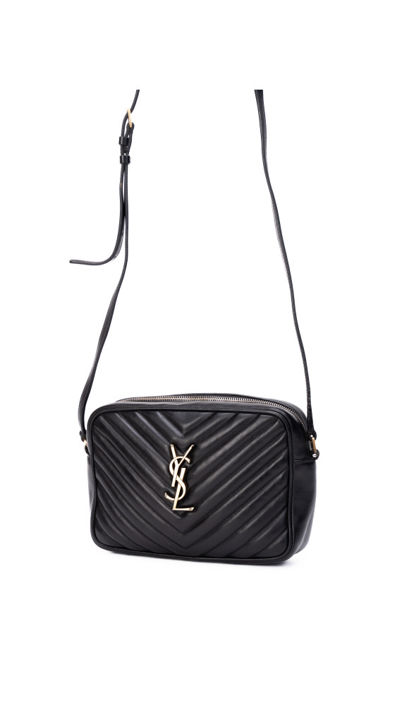 Saint Laurent Lou Camera Bag i Sort Skinn