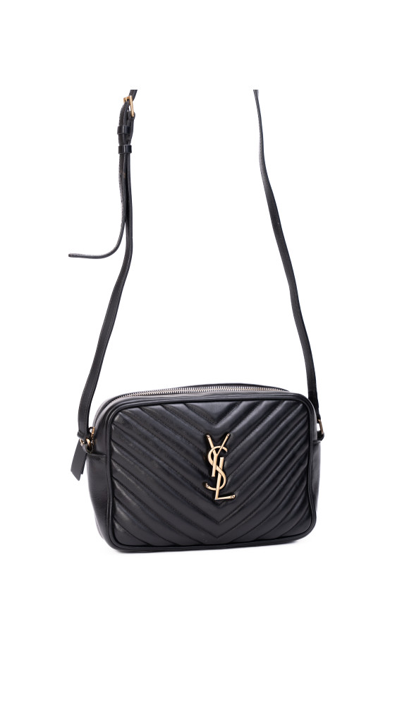Saint Laurent Lou Camera Bag i Sort Skinn