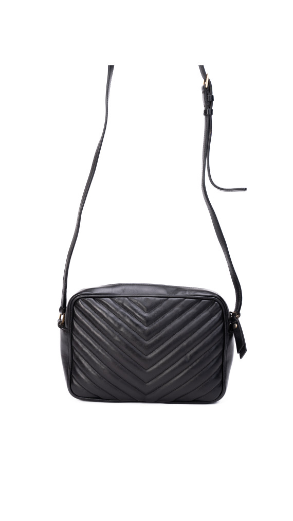 Saint Laurent Lou Camera Bag i Sort Skinn