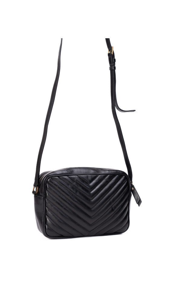 Saint Laurent Lou Camera Bag i Sort Skinn