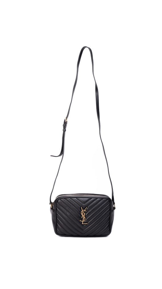 Saint Laurent Lou Camera Bag i Sort Skinn