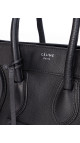 Celine Luggage Tote Handbag Size Micro (Medium) i Sort Skinn