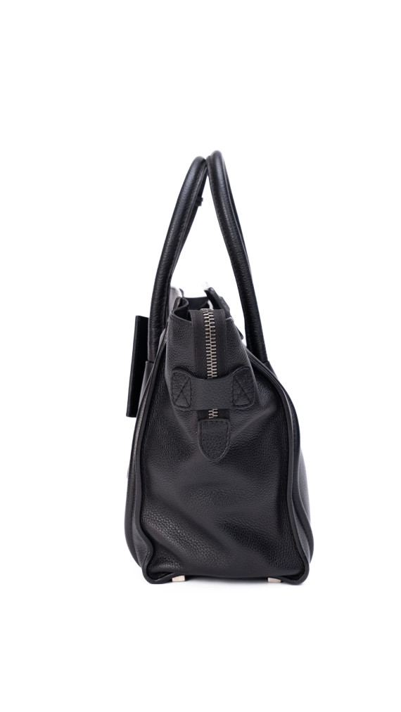 Celine Luggage Tote Handbag Size Micro (Medium) i Sort Skinn