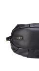 Prada Skulderveske i Sort Skinn med Gullfargede Detaljer