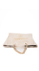 CHANEL Deauville Tote i Beige Lerret med Kjettinghåndtak