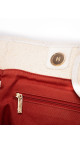 CHANEL Deauville Tote i Beige Lerret med Kjettinghåndtak