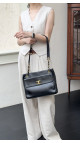 Chanel Vintage Tote Bag i Sort Skinn med Gullkjetting