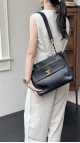 Chanel Vintage Tote Bag i Sort Skinn med Gullkjetting