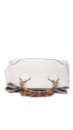 Gucci Bamboo Handle Tote i kremfarget skinn