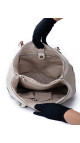 Gucci Bamboo Handle Tote i kremfarget skinn