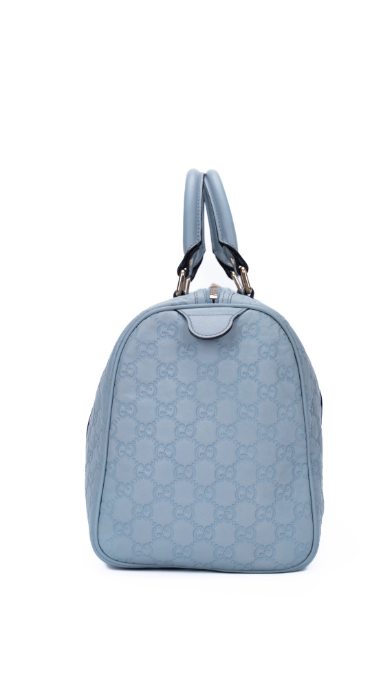 Gucci Boston Bag i monogram canvas – Lyseblå