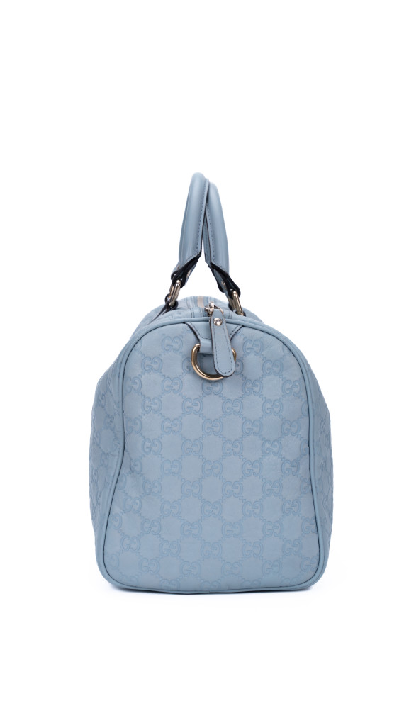 Gucci Boston Bag i monogram canvas – Lyseblå