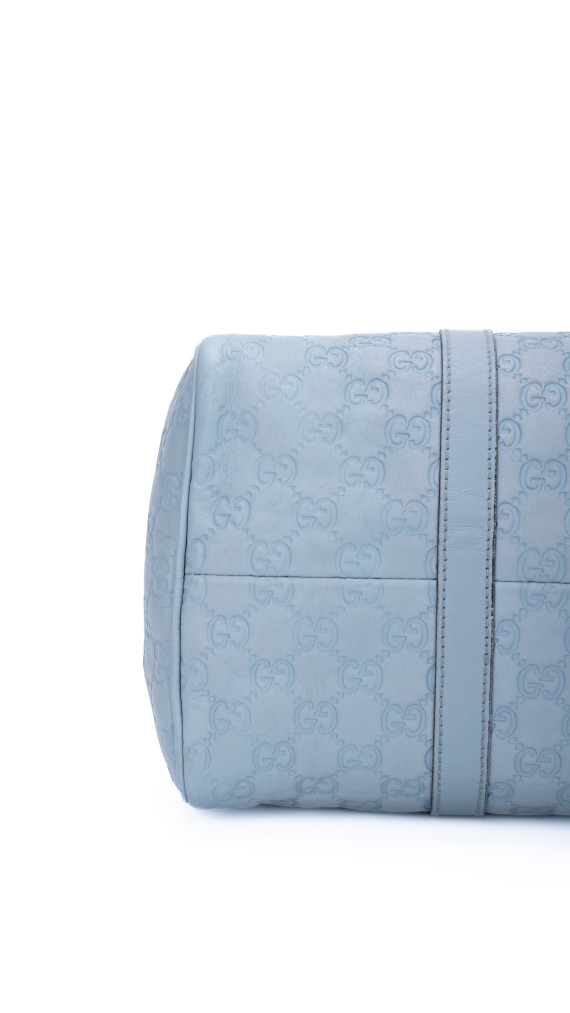 Gucci Boston Bag i monogram canvas – Lyseblå