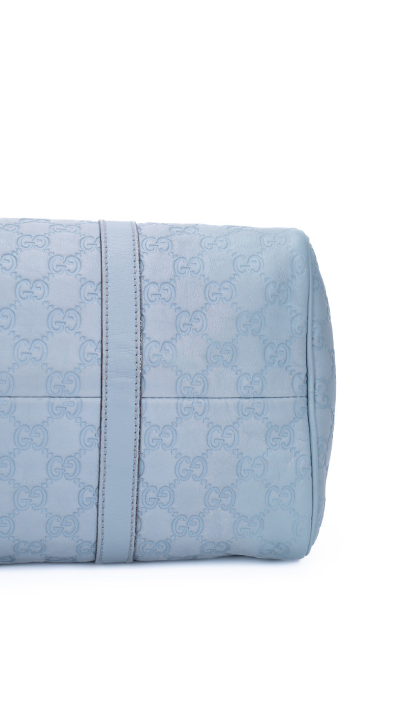 Gucci Boston Bag i monogram canvas – Lyseblå
