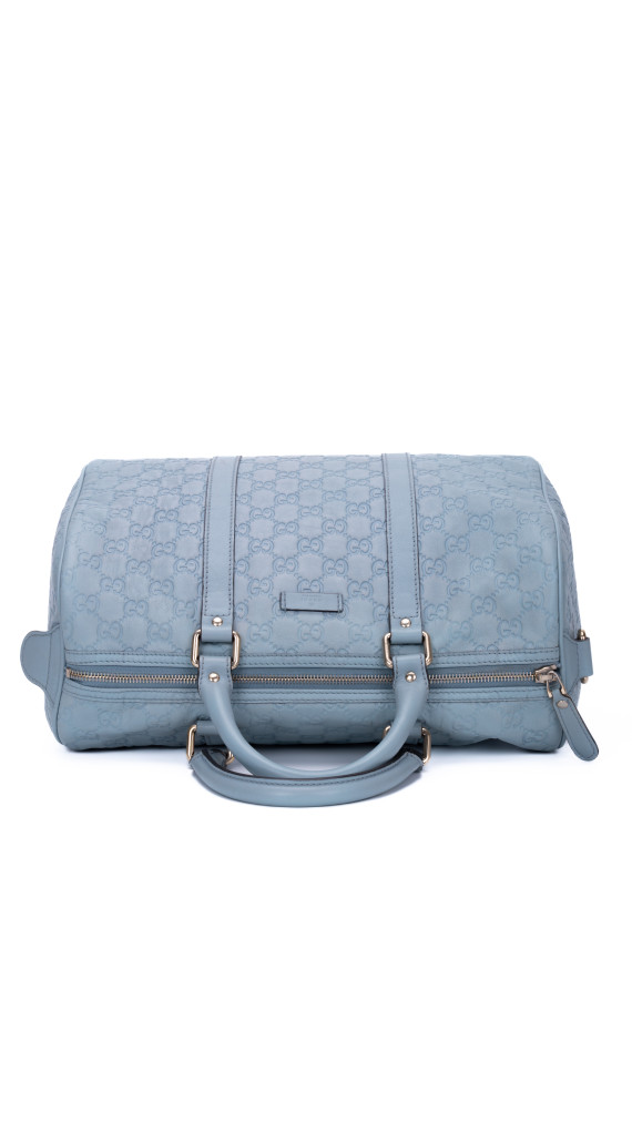 Gucci Boston Bag i monogram canvas – Lyseblå