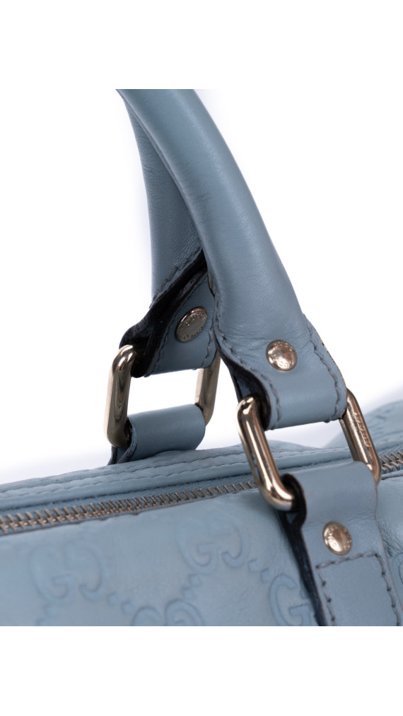 Gucci Boston Bag i monogram canvas – Lyseblå
