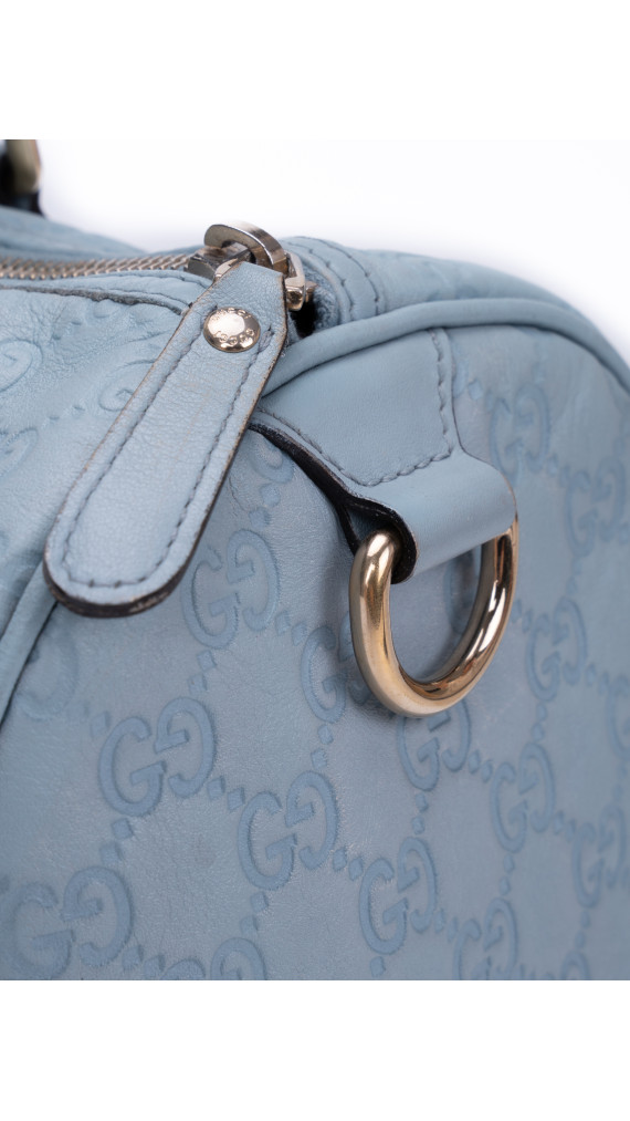 Gucci Boston Bag i monogram canvas – Lyseblå