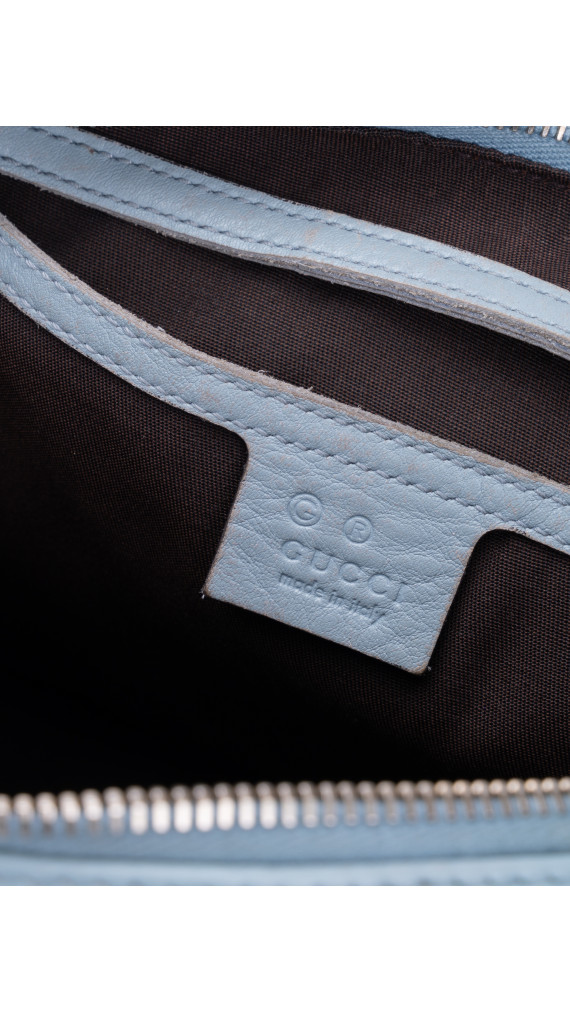 Gucci Boston Bag i monogram canvas – Lyseblå