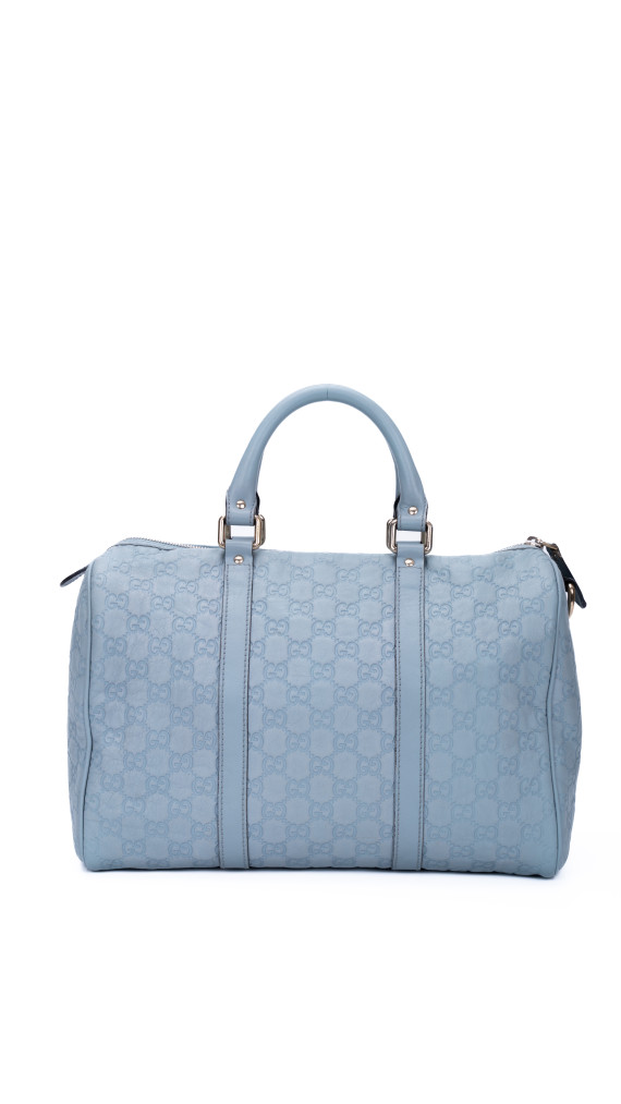 Gucci Boston Bag i monogram canvas – Lyseblå