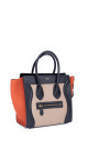 Celine Luggage Tote Bag i Canvas og Skinn – Tricolor