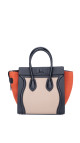 Celine Luggage Tote Bag i Canvas og Skinn – Tricolor