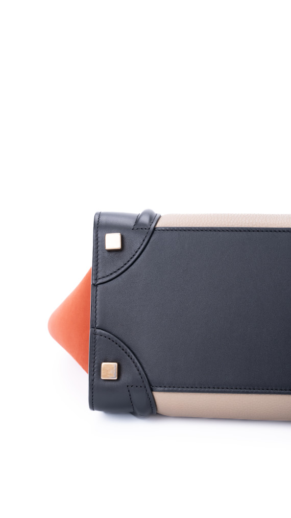 Celine Luggage Tote Bag i Canvas og Skinn – Tricolor