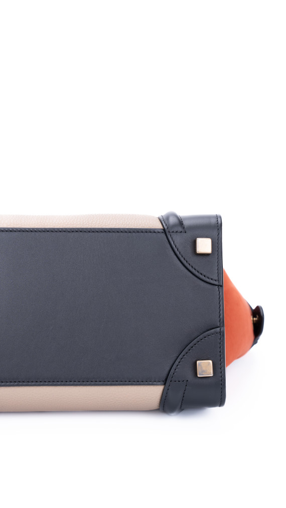 Celine Luggage Tote Bag i Canvas og Skinn – Tricolor