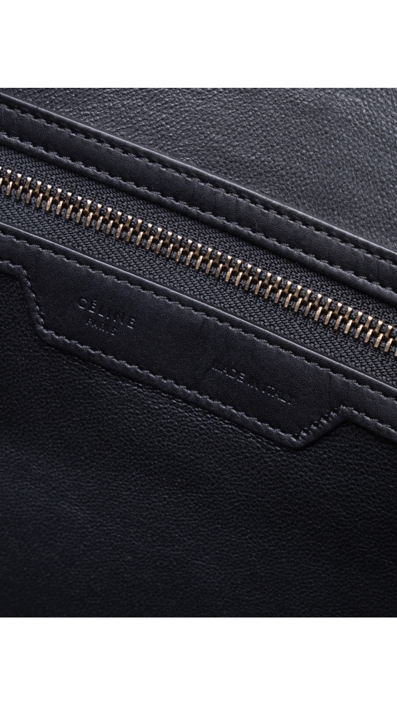 Celine Luggage Tote Bag i Canvas og Skinn – Tricolor