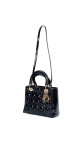 Christian Dior Lady Dior i Patent Skinn Veske – Svart