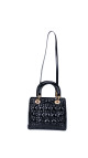 Christian Dior Lady Dior i Patent Skinn Veske – Svart