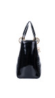 Christian Dior Lady Dior i Patent Skinn Veske – Svart