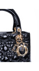 Christian Dior Lady Dior i Patent Skinn Veske – Svart