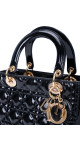 Christian Dior Lady Dior i Patent Skinn Veske – Svart