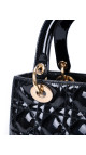 Christian Dior Lady Dior i Patent Skinn Veske – Svart