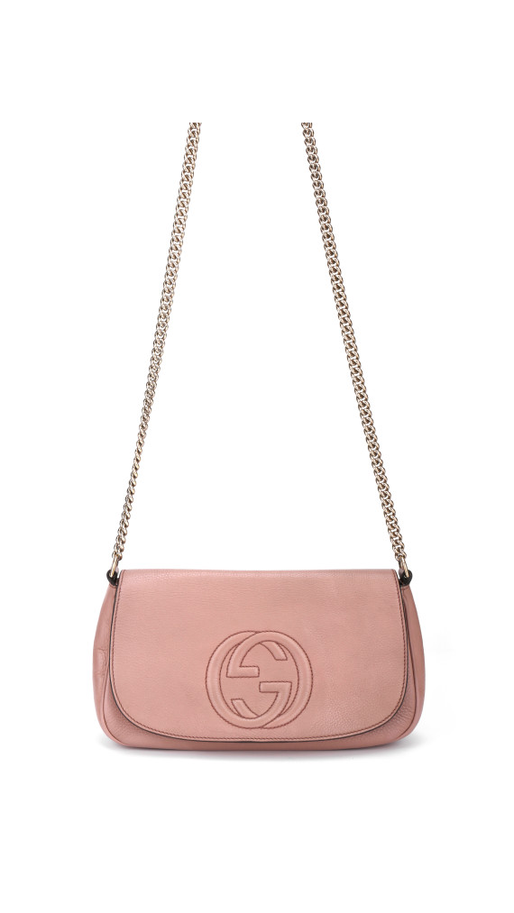 Gucci Soho Disco Bag i rosa skinn