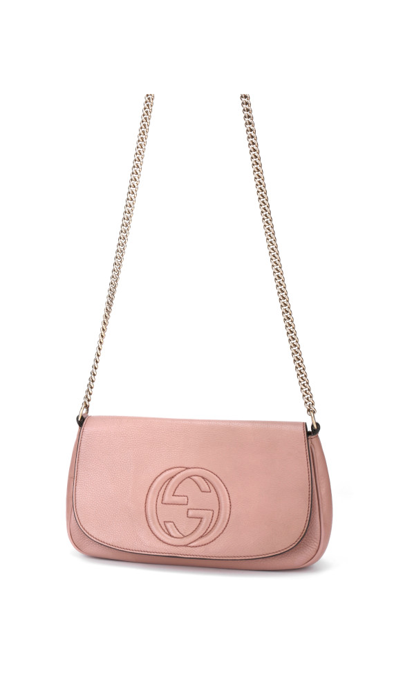 Gucci Soho Disco Bag i rosa skinn