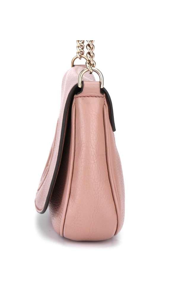 Gucci Soho Disco Bag i rosa skinn