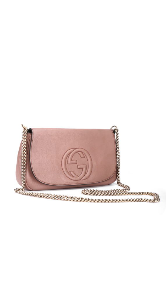 Gucci Soho Disco Bag i rosa skinn