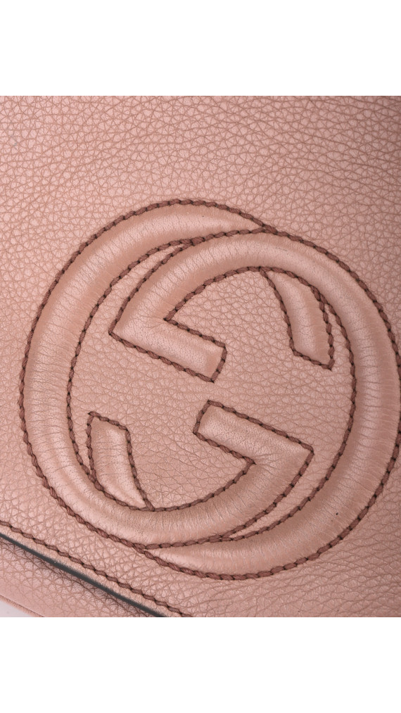 Gucci Soho Disco Bag i rosa skinn