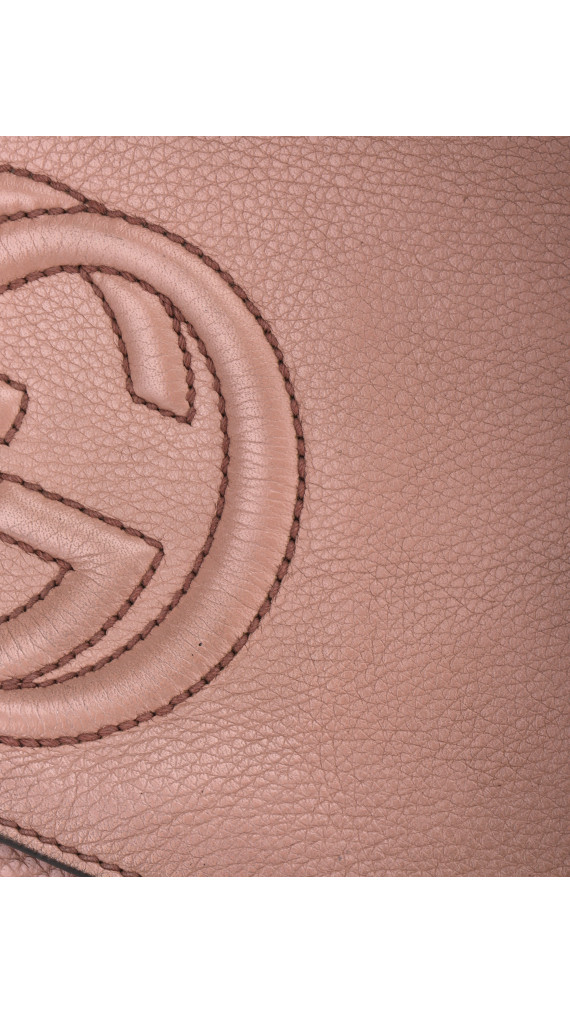 Gucci Soho Disco Bag i rosa skinn